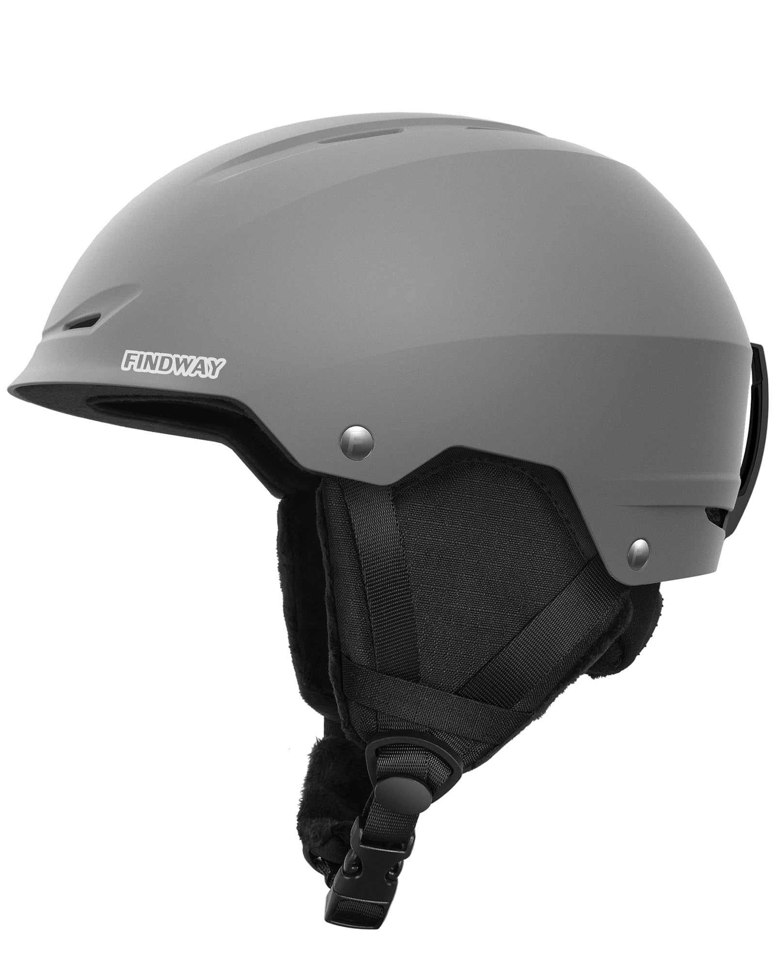 Findway Ski Helmet Snowboard Helmet for Men, Women & Youth, Snow Helmet with Adjustable Vents Compatible with Goggles, Winter Snow Sports for Snowboarding Skiing Snowmobile,Titanium Grey