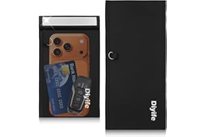 Diyife 2 Pack Faraday Bag for Phone & Car Key, [Upgraded] Military-Grade Signal Blocker Pouch, Magnetic Closure, Blocks 5G Wi