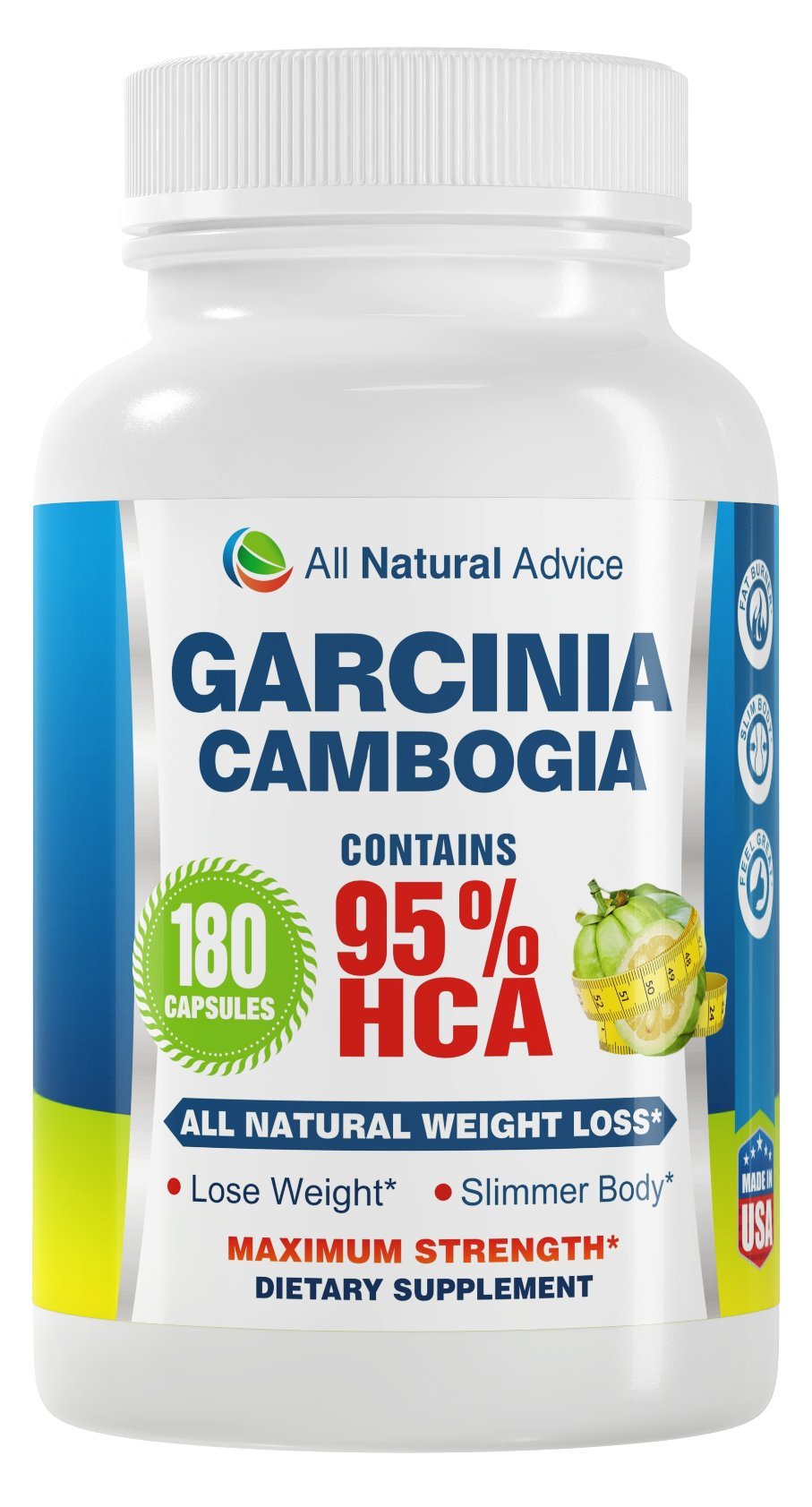 All Natural Advice Garcinia Cambogia Extract with Pure HCA...