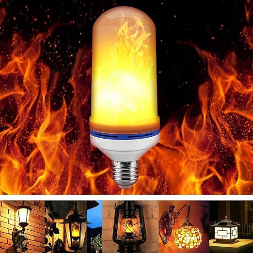 LED-Leuchtmittel, 108 LEDs, flackernde Flammen-Effekt, dekorative Lampe