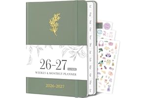 Planner 2026-2027, 8.5" x 11" Weekly and Monthly Planner with Tabs from Jul 2026 - Jun 2027 Academic Year, A4 Large Hardcover