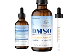 WOMRICH DMSO Pharmaceutical Grade - DMSO Liquid 99.9% Pure - Dimethyl Sulfoxide Liquid 4 Oz - High Purity & Low Odor - Glass Bottle with Dropper