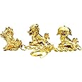 Betterdecor Feng Shui Three Celestial Guardian (Chi Lin, Fu Dog, Pi Yao) Amulet Key Chain Hanging