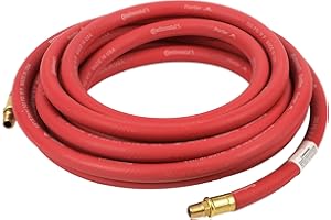 Continental ContiTech Frontier Red EPDM Rubber Multipurpose Hose Assembly, 300 PSI Maximum Pressure, 50' Length, 1/4" ID, 1/4
