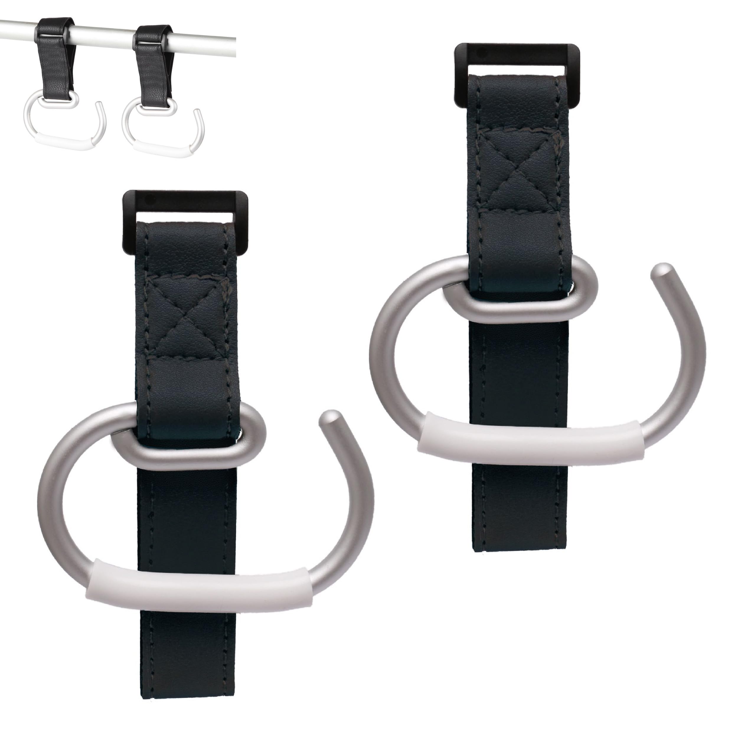 Photo 1 of Stroller Hooks for Bags, 2Pcs Universal Stroller Clips and Hooks with Anti-Slip Rubber Pads Suitable for Carrying on The go Lightweight and Adjustable Stroller Bag Hook