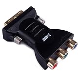 HDE Gold Plated DVI-I 24+5 To RCA Component Display Adapter for 1080p HDTV