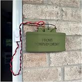 Doorbell Gift Perfect for Pranks and Security Front Toward Enemy Fake Mine Prop Do Not Disturb Door Bell Button No Soliciting Sign Cover Kit Funny Pranks Joke Gag Stuff Gifts Adults Home Decor (1set)