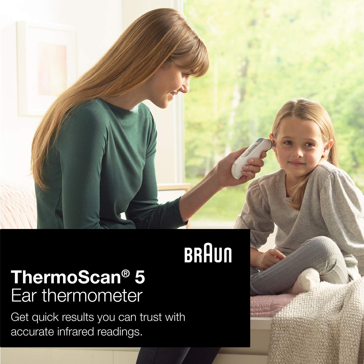 Braun ThermoScan 5 Ear Thermometer - ExacTemp Stability Indicator for Professional Accuracy, Digital Display, Baby and Infant Friendly, No.1 Brand Recommended by Pediatricians
