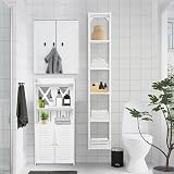 Youyijia 3 Tier White Floor Standing Cabinet Storage Organizer 97x20x18 cm view 2