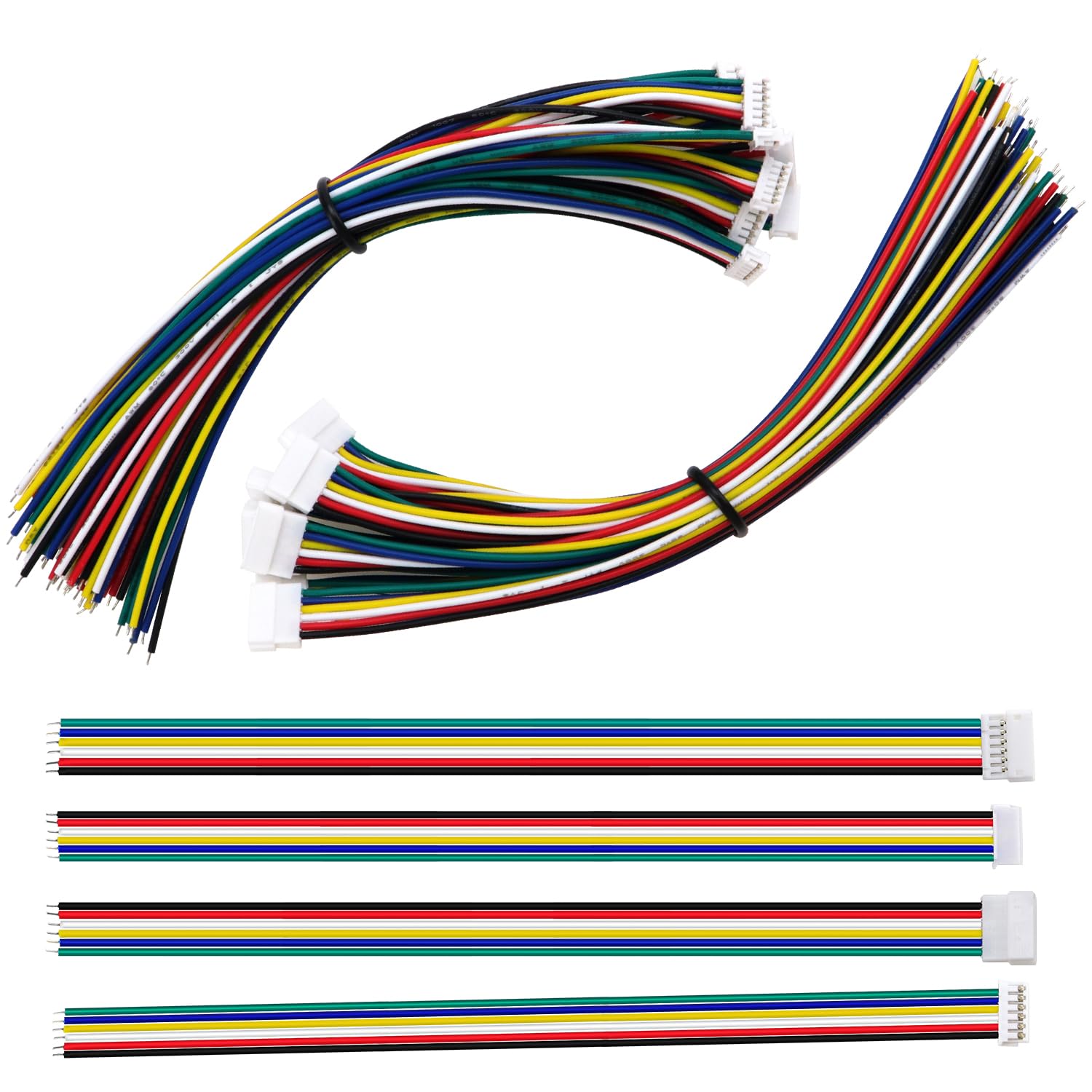 Lyeteung 10 Pairs Mini Micro JST-ZH 1.5 Plug Connector, JST 6 Pin Micro Electrical Male and Female Connector Plug Wire Cable, with 150mm 26AWG Wire