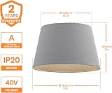 National Lighting Beau Grey Linen 18 Inch Lampshade E27 B22 GLS view 2