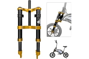 Monorim 490MM Fat Tire E-Bike Suspension Front Fork Compatible with Most 12/14/16 inch Mini ebike&Foldable ebike,Damping Adjustment Bicycle Air Front Fork Modify