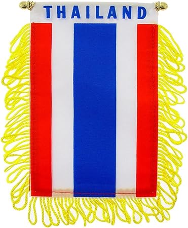 Amazon Com Bunfires Thailand Flag Mini Banner Rearview Mirror