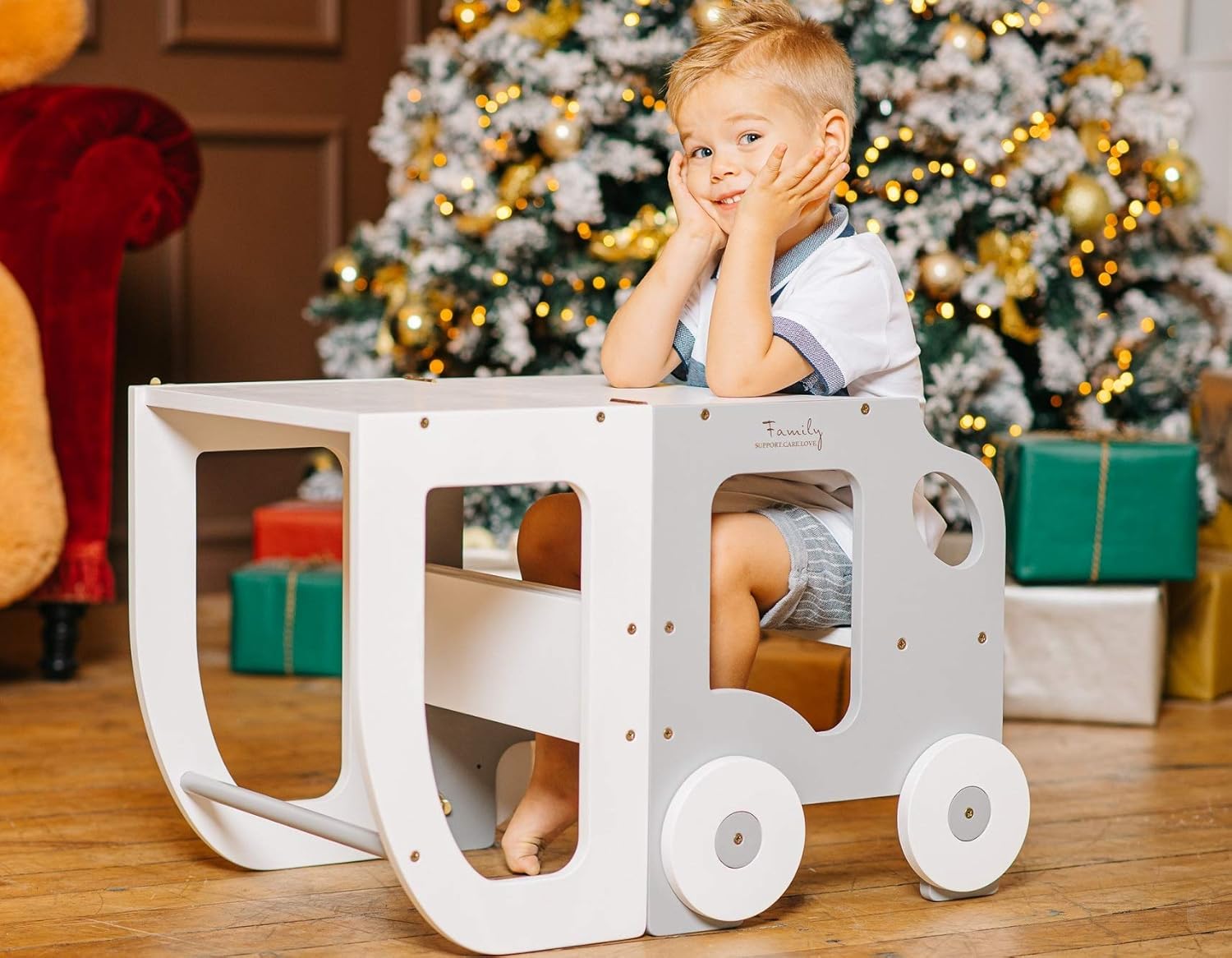 Amazon Com Montessori Kitchen Step Stool For Children Table And