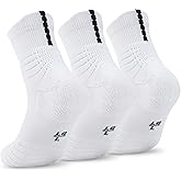 Dingcooler Basketball Socks for Men & Boys, Cushioned Athletic Sports Crew Socks for Youth Adult
