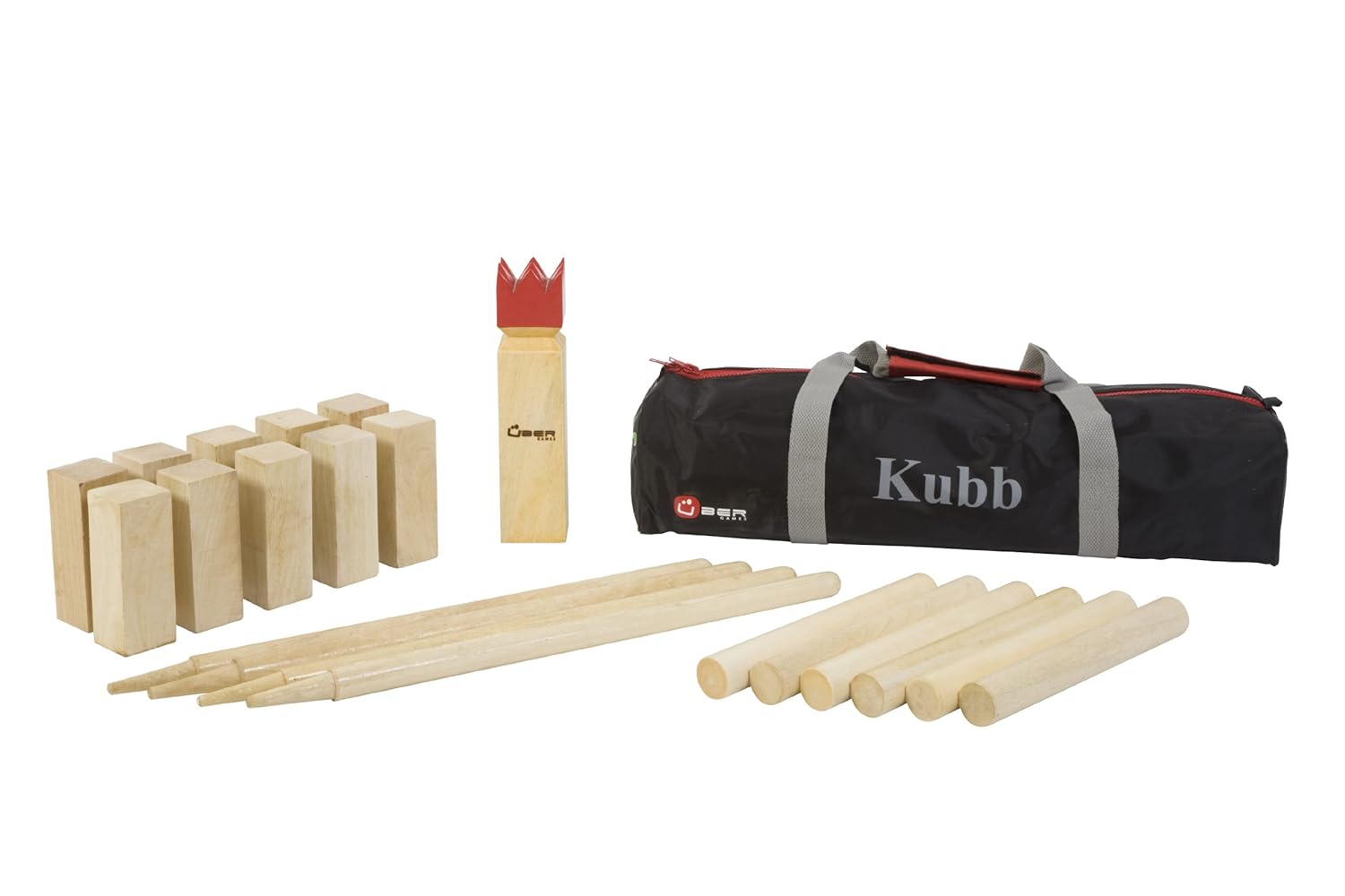 Uber Games Wooden Kubb Set A traditional Swedish throwing game played