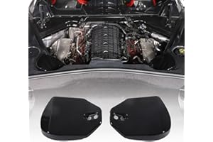 CHEAYAR Rear Strut Tower Covers Compatible with Chevrolet Corvette C8 2020-2023, ABS Plastic Engine Bay Shock Protection Panel Cover Trim, 2pcs C8 Accessories (Glossy Black)