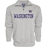 Blue 84 Men's Washington Huskies Quarter Zip Sweatshirt Grey, Grey, Large