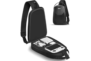 PEKREWS Mini 4 Pro Case, Mini 3/4 Pro Waterproof Hard Carrying Case, Portable Travel Drone Sling Backpack, Crossbody Bag for 