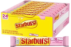 STARBURST All Pink Fruit Chews Candy Bulk Pack, 2.07 oz (Pack of 24)