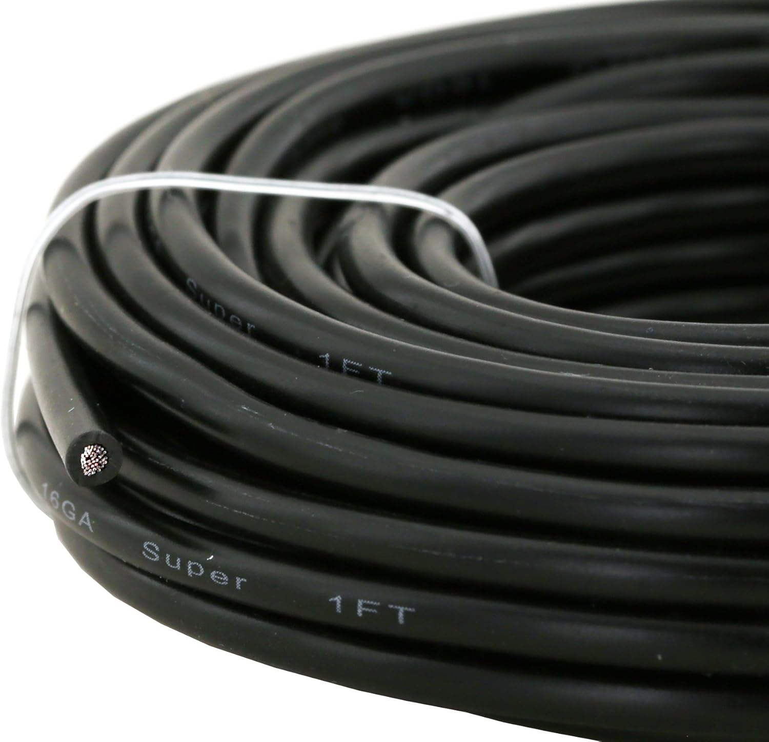 16 AWG (True American Wire Ga) CCA Copper Clad Aluminum Primary Wire. 25 ft Red & 25 ft Black Bundle. For Car Audio Speaker Amplifier Remote Hook up Trailer wiring (Also Available in 14 & 18 Gauge): Automotive