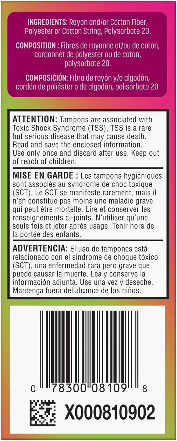 Playtex Sport Tampons with Flex-Fit Technology, Regular, Unscented - 18 Count: Health & Personal Care