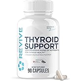 Revive MD Thyroid Support Supplement for Men & Women - Comprehensive Blend of Nutritents Supports Healthy Thyroid Function with Essential Vitamin, Minerals & Herbs (90 Capsules, 30 Servings)