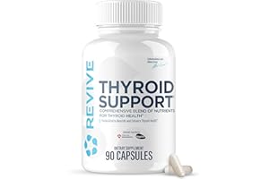 Revive MD Thyroid Support Supplement for Men & Women - Comprehensive Blend of Nutritents Supports Healthy Thyroid Function with Essential Vitamin, Minerals & Herbs (90 Capsules, 30 Servings)
