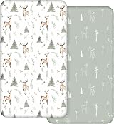 GLLQUEN BABY 2 Pack Cot Sheets 120x60 100% Microfiber Fits Bassinet Crib