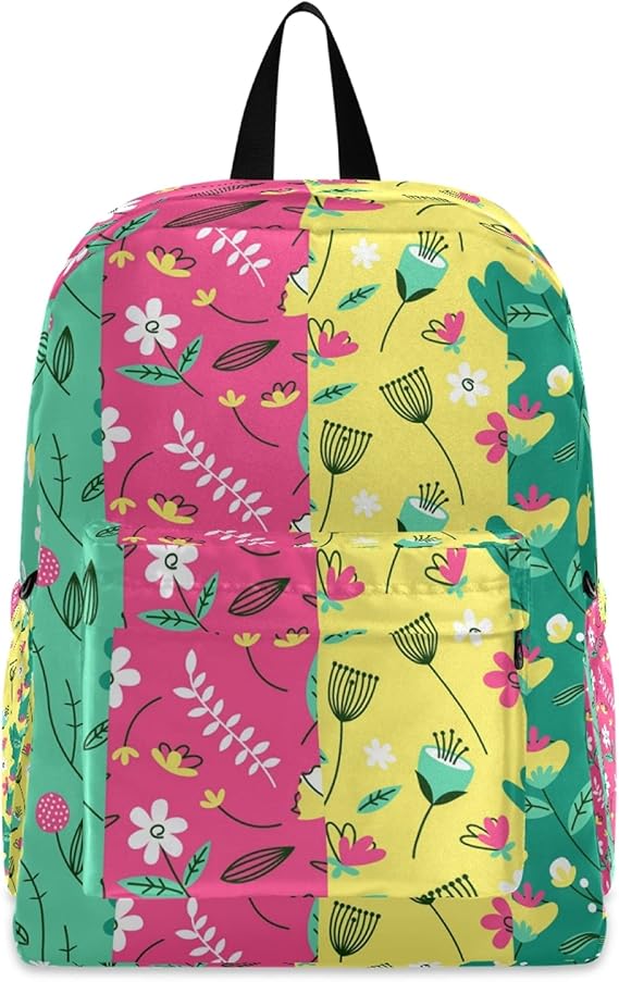 Cute Art Gift Daisy Flower Backpack Bookbag for Boys Girls Travel