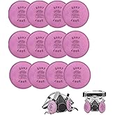 12pcs 2097 Filters for Respirator, Particulate Filter Cotton for P100 Filter Holders Filter Retainer Replacement for 6000 620