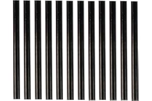 HUIHUIBAO 12 PCS Colored Hot Glue Sticks, Mini Hot Melt Adhesive Glue Stick for DIY Art Craft, 7 x 100mm, Black