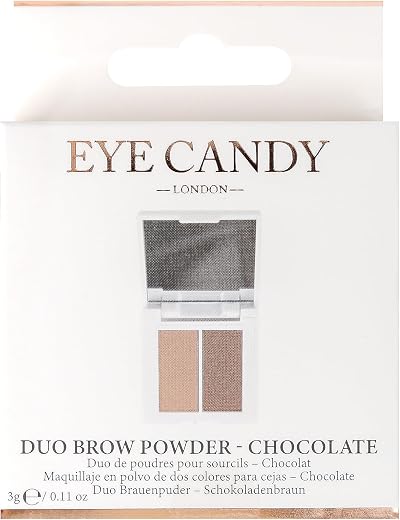Invogue Eye Candy Duo Brow Powder Chocolate PETA Cruelty-Free Vegan Long-Lasting