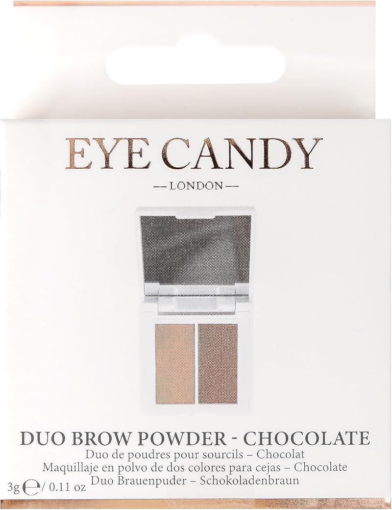 Invogue Eye Candy Duo Brow Powder Chocolate PETA Cruelty-Free Vegan Long-Lasting