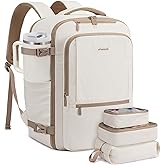 LOVEVOOK Travel Backpack for Women & Men, 40L Large Carry On Backpack Airline Approved, TSA Personal Item Weekender Bag, Water Resistant Laptop Backpack with 3 Packing Cubes for Travel Essentials