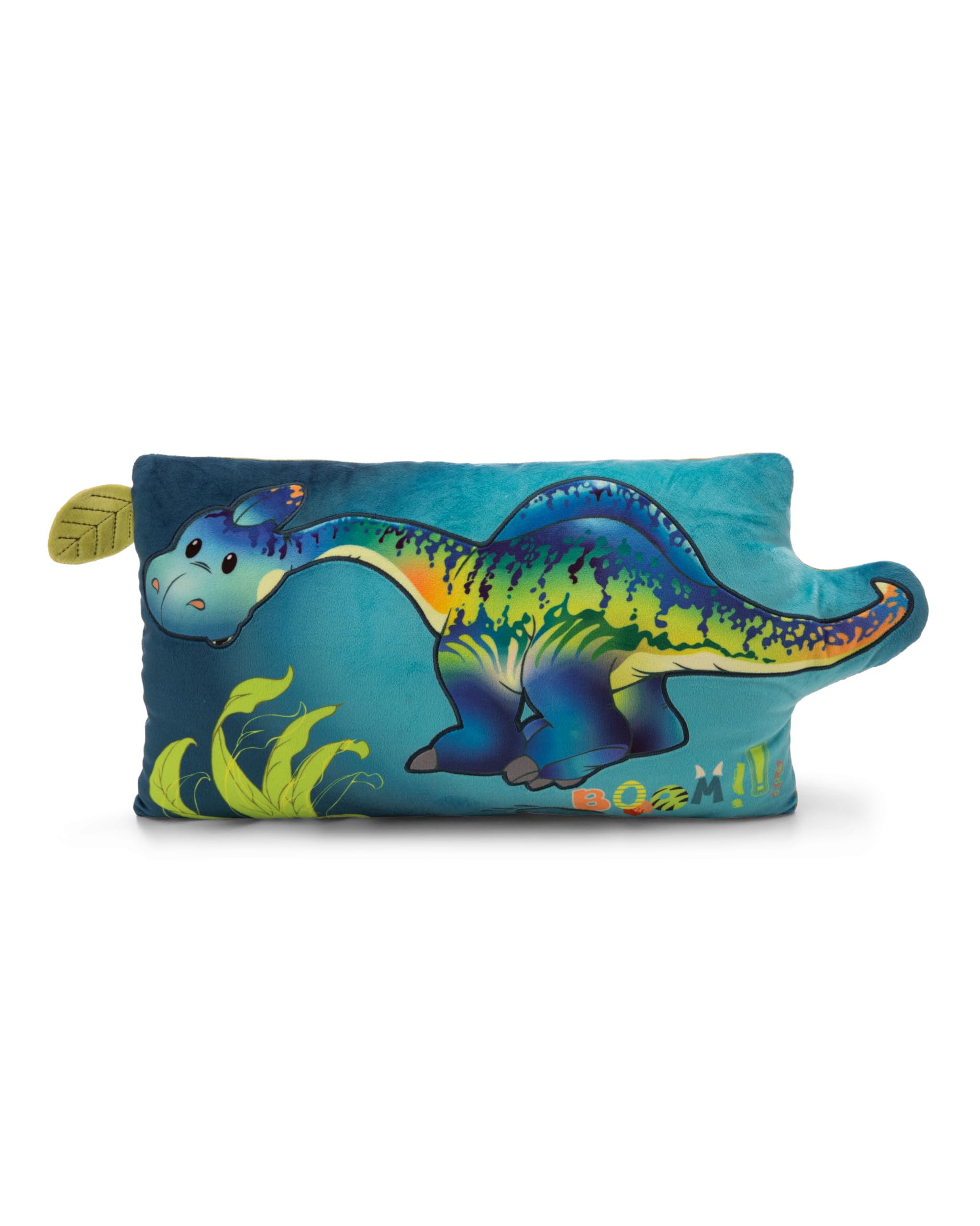 Kissen Dino Snackilus 43x25cm - blau - Flauschiges Kuscheltierkissen für Jungen, Mädchen, Babys und Kuscheltierliebhaber, ideal für Zuhause, Kindergarten oder unterwegs | 61575