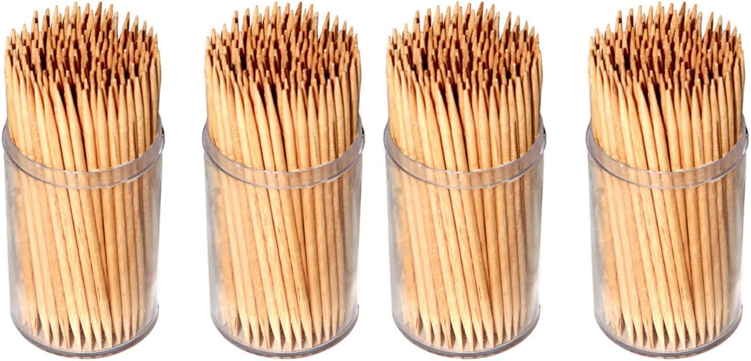 Invero 2000 Pack of 100% Wooden Cocktail Sticks - Toothpicks Ideal for all Homes, Restaurants, Cafes, Bars and Parties - Fantastic Party Accessory