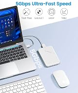 ORICO 2.5 inch USB 3.0 SATA Enclosure UASP 7mm/9.5mm SSD HDD White 25PW1-U3 view 2