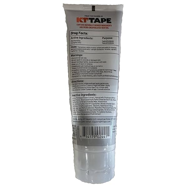 KT HEALTH, PAIN RELIEF GEL, TIME-RELEASED TOPICAL RELIEF FROM BACK, NECK, HANDS, FEET, 3.4 OZ TUBE