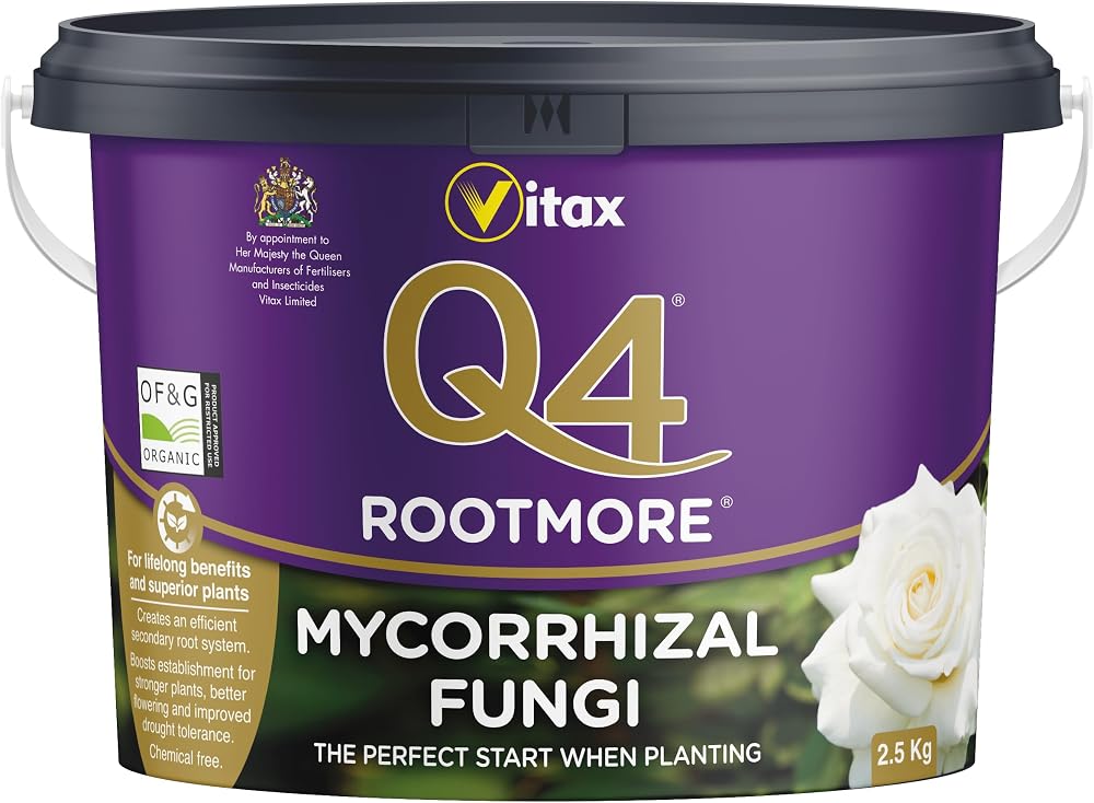 Q4 Mycorrhizal Fungi Rootmore 2.5kg Tub for Roses Trees Shrubs Edibles