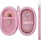 LTGEM Case for Logitech Pebble Mouse 2 M350s/M350 Wireless Mouse, Pink | Hard Eva Shell, Waterproof, Shock Protection, Soft Anti-Scratch Interior, Office Travel Carrying Storage Bag Case Only