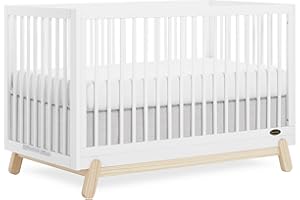 Dream On Me Hygge 5-in-1 Convertible Full-Size Baby Crib in Vintage White Oak, GreenGuard Gold & JPMA, Converts to Toddler, Day & Full-Size Bed, Adjustable Mattress Heights, Modern Nursery