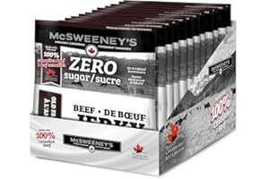McSweeney's ZERO sugar Old Fashioned Beef Jerky.100% Made In Canada Sugar Free Snacks, School Snacks, Gluten Free, High Prote