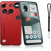 NOUKAJU Case for Nothing Phone 3, Phone Protective Case,Anti-Drop,Shock-Absorbing,Comprehensive Protection,Leather PC Hard Cover,Protective Cover for Nothing Phone3(Red)
