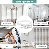 Segnayen Bendable 20ft Bay Window Curtain Track White Heavy Duty PVC view 7