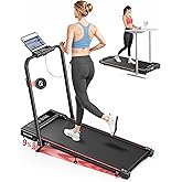 TOPUTURE Foldable Walking Pad with Incline, 4 in 1 Treadmill for Home & Office, Under Desk Treadmill, 2.5HP Portable Compact 