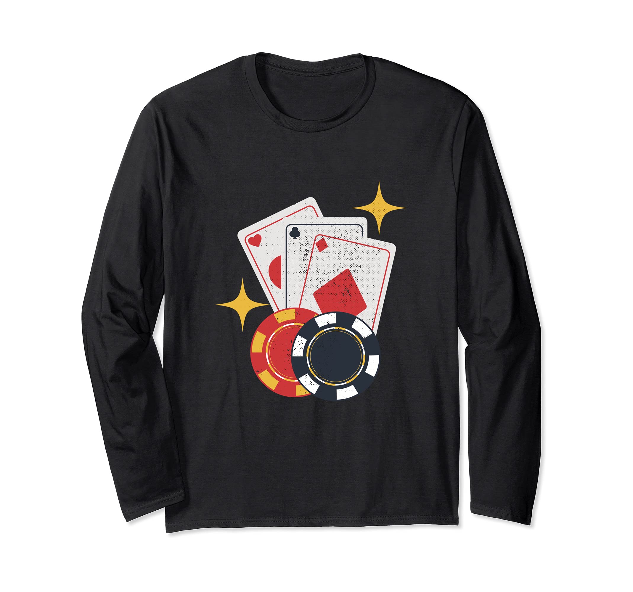 Funny Poker Casino Donor Gambling Player Long Sleeve T-Shirt