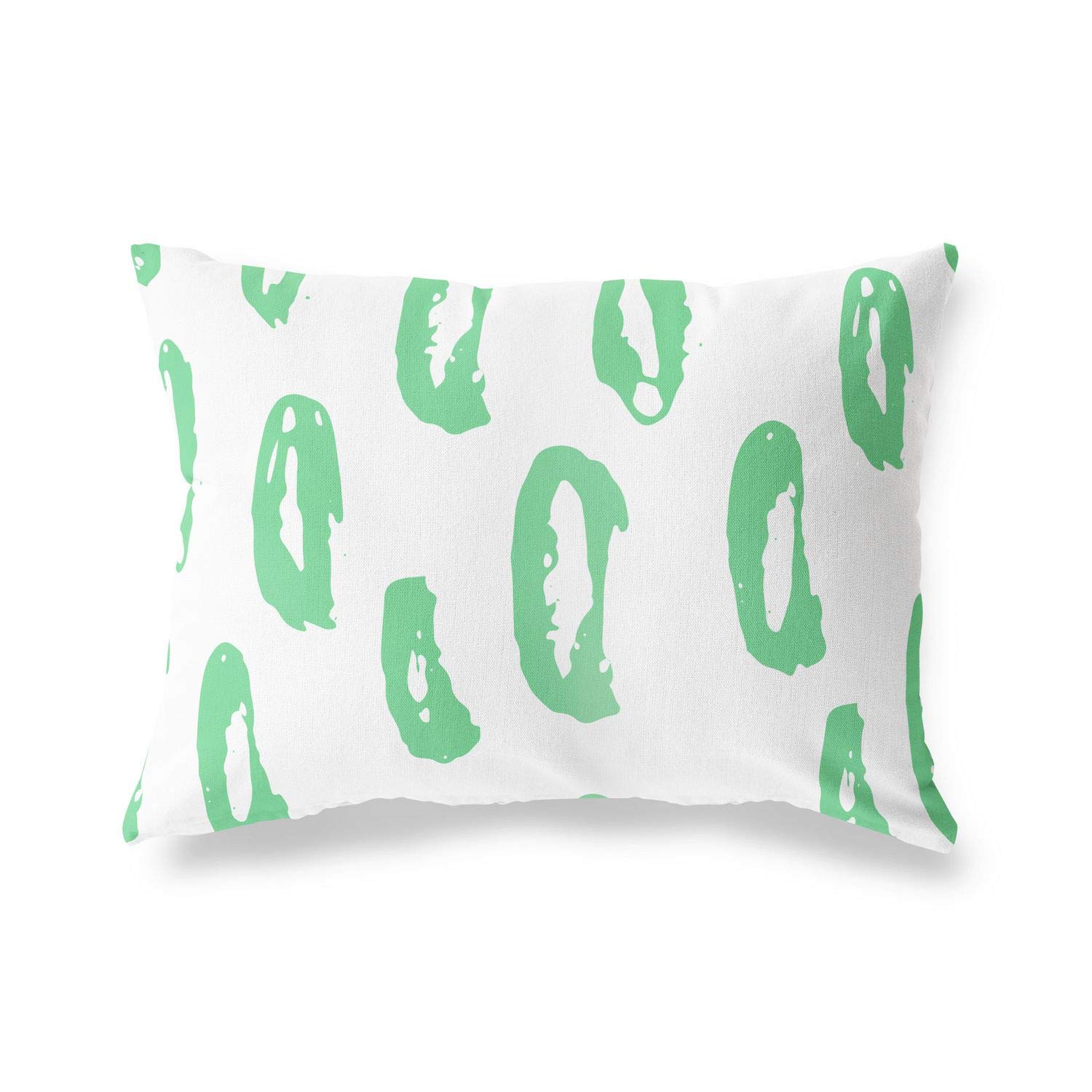 BonaMaison Decorative Cushion Cover, Petrol Green-White Throw Pillow Covers, Home Decorative Pillowcases for Livingroom, Sofa, Bedroom, Size: 45X60 Cm - Designed and Manufactured in Turkey