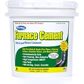 ComStar Furnace Cement 1 qt RTU Gray Refractory &amp; Retort, 3000F High Temp | Easy to Apply, No Sag, Crack or Crumble, Smooth &amp; Non-Toxic Cement, For Fire Brick, Flue Pipes, Chimney Collars, Made in USA