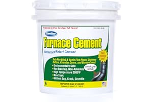 ComStar Furnace Cement, Ready-to-Use Refractory & Retort Cement, High Temperature Cement, Fireproof, Acid-Proof, Gas-Tight, Smokeless, Bonds to Stone, Metal, Brick, Ceramic, 1 Quart (40-360)